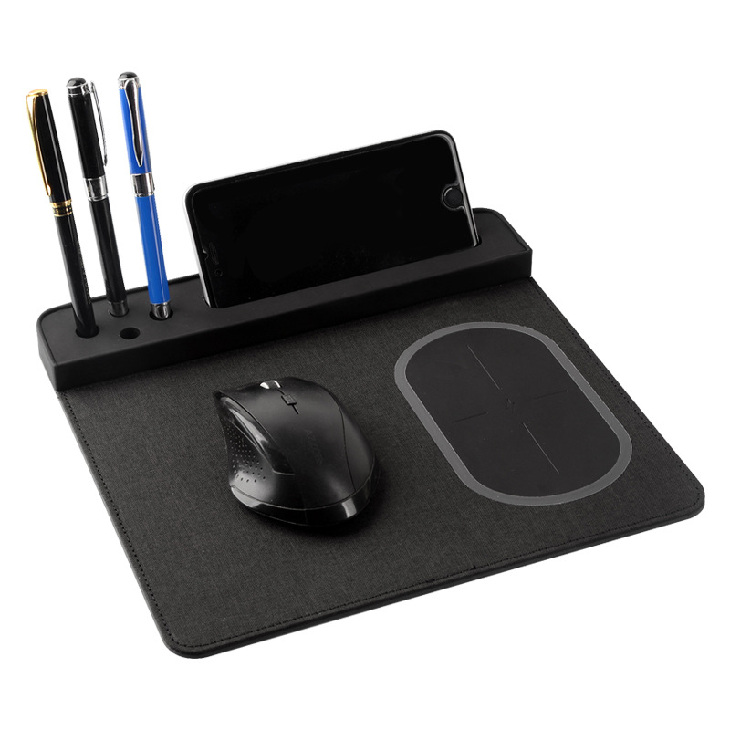 Power Pad Pro™ — 5-in-1 Wireless Charging Mouse Pad | Charger, Phone Stand, Pen Holder & USB in One