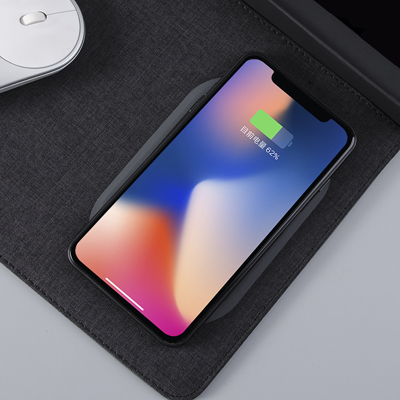 Power Pad Pro™ — 5-in-1 Wireless Charging Mouse Pad | Charger, Phone Stand, Pen Holder & USB in One