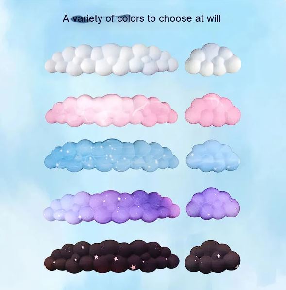Cloud Wrist Rest — Soft Gel Keyboard & Mouse Wrist Support Set
