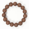Tan hand-rolled incense bead bracelet