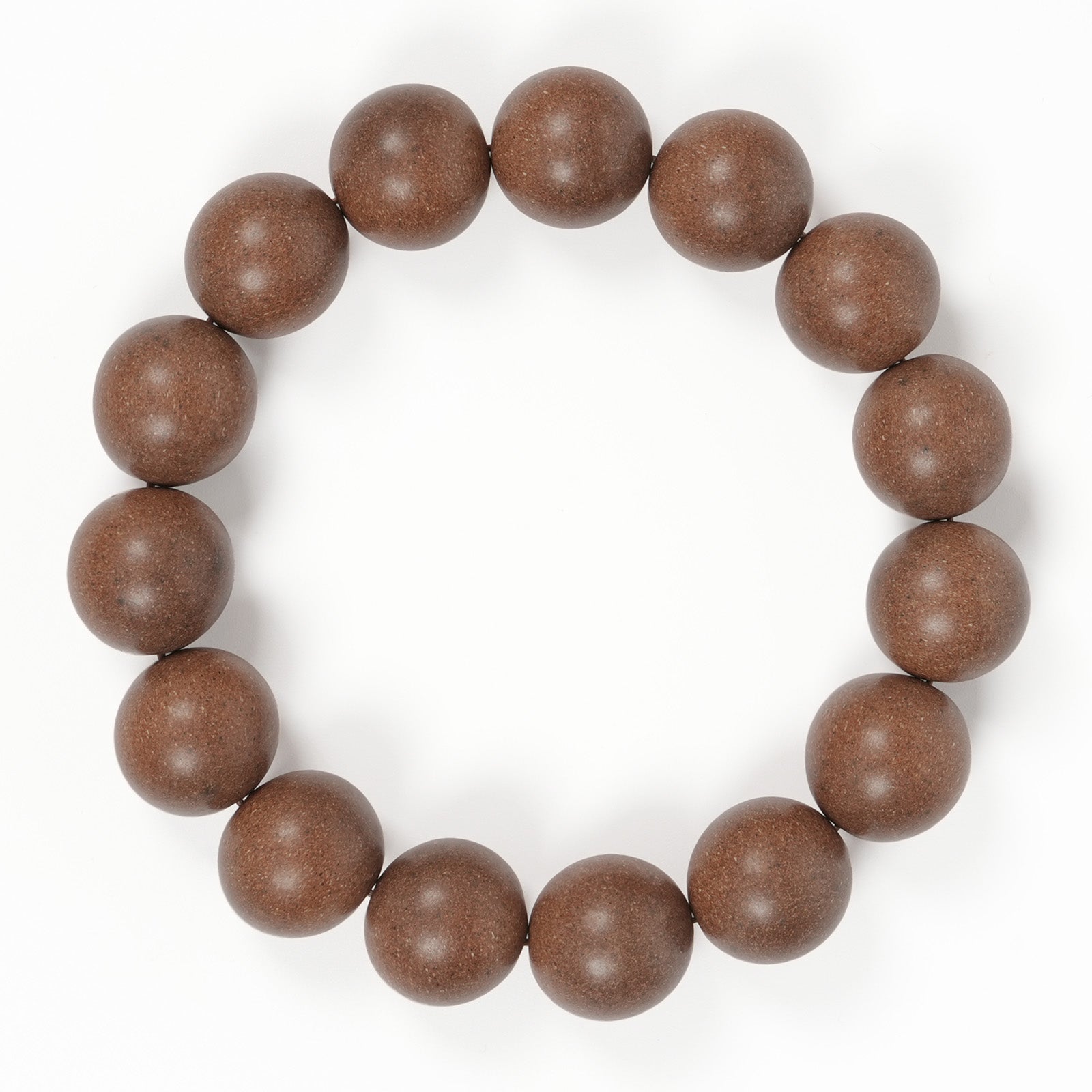 Tan hand-rolled incense bead bracelet