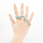 Incense bead rings worn on two fingers
