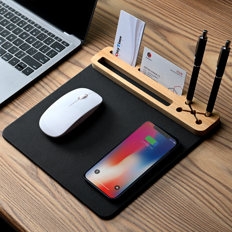 Power Pad Pro™ — 5-in-1 Wireless Charging Mouse Pad | Charger, Phone Stand, Pen Holder & USB in One