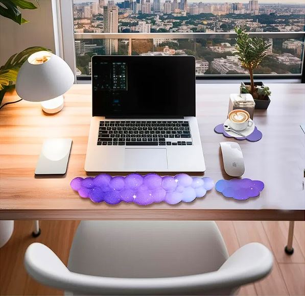 Cloud Wrist Rest — Soft Gel Keyboard & Mouse Wrist Support Set