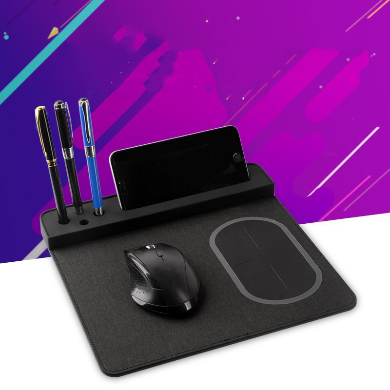 Power Pad Pro™ — 5-in-1 Wireless Charging Mouse Pad | Charger, Phone Stand, Pen Holder & USB in One