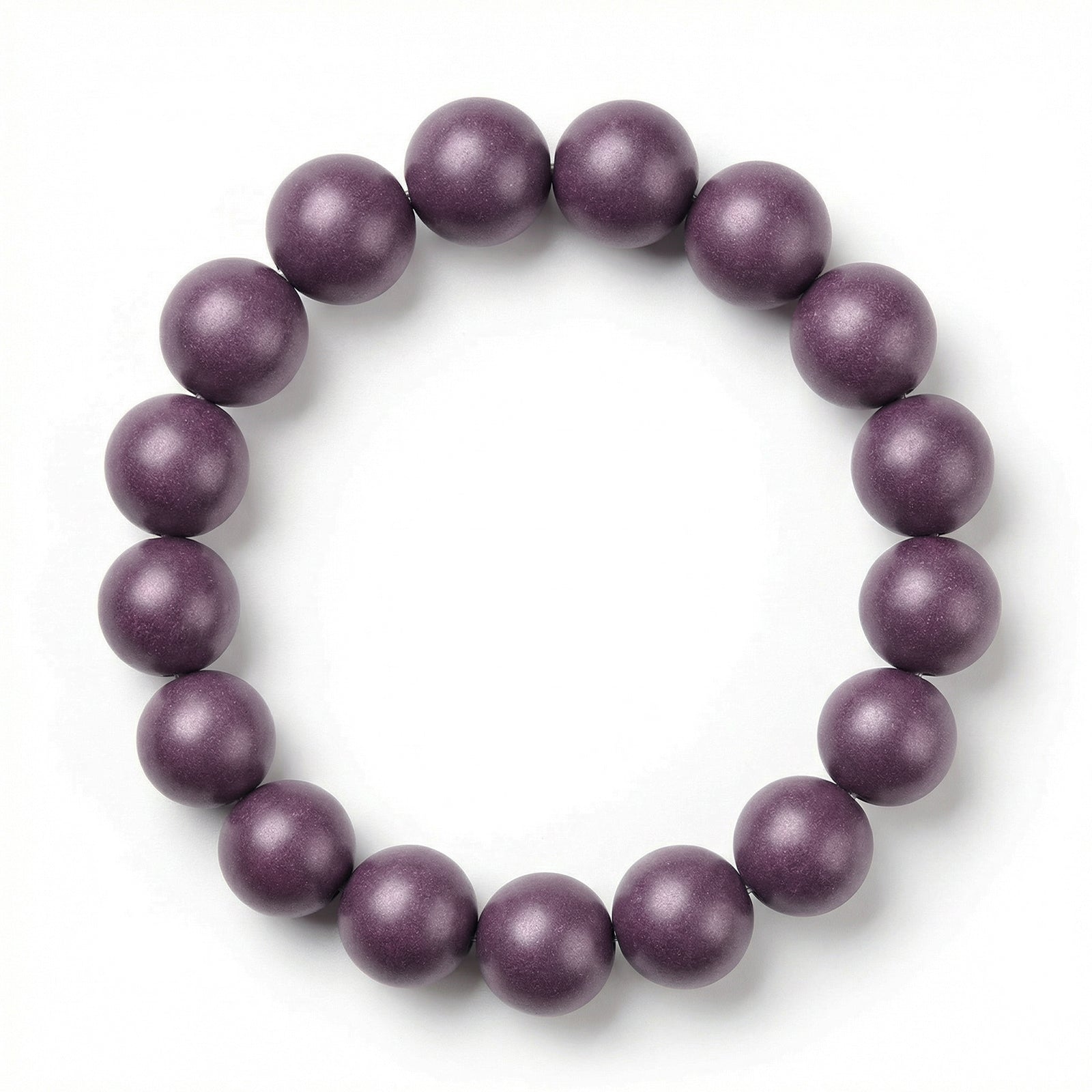 Plum hand-rolled incense bead bracelet
