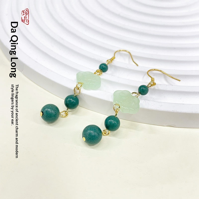 Qwiex incense bead earrings Green