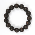 Rust-marbled hand-rolled incense bead bracelet