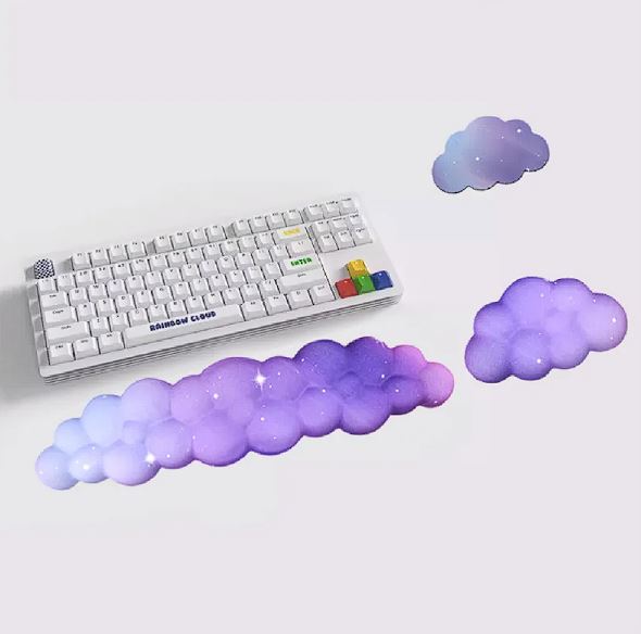 Cloud Wrist Rest — Soft Gel Keyboard & Mouse Wrist Support Set